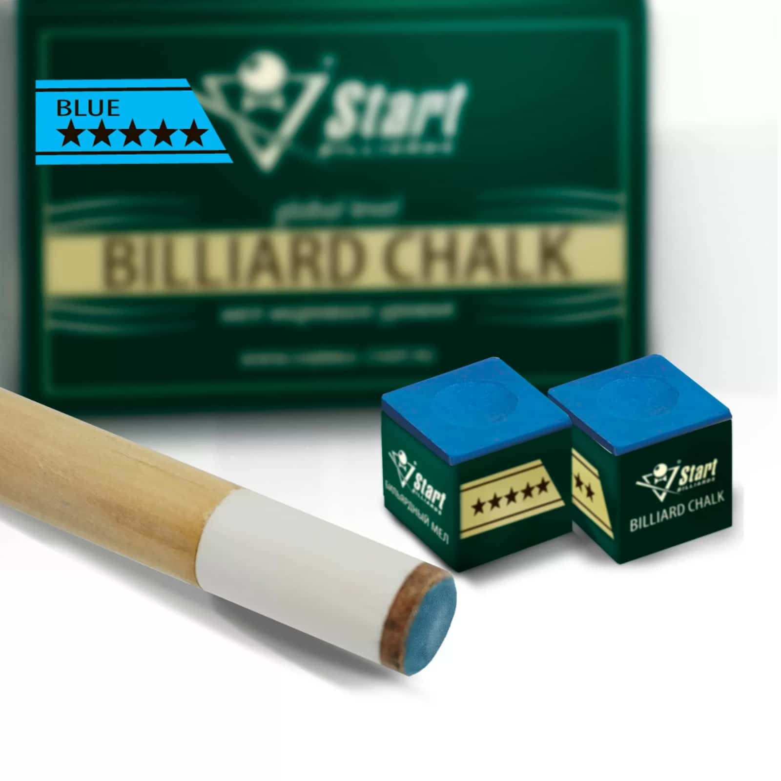 Мел Startbilliards 5 звезд синий (1шт) 2