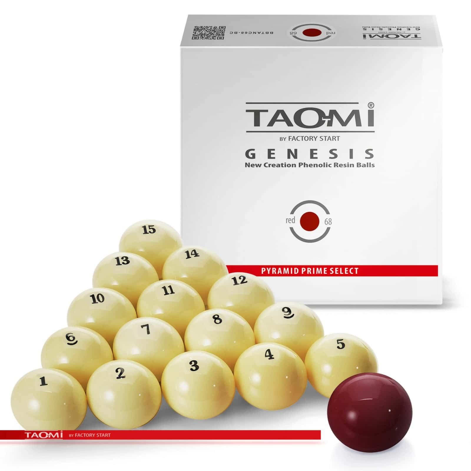 Шары TAO-MI GENESIS 68 мм Бордовый биток 1