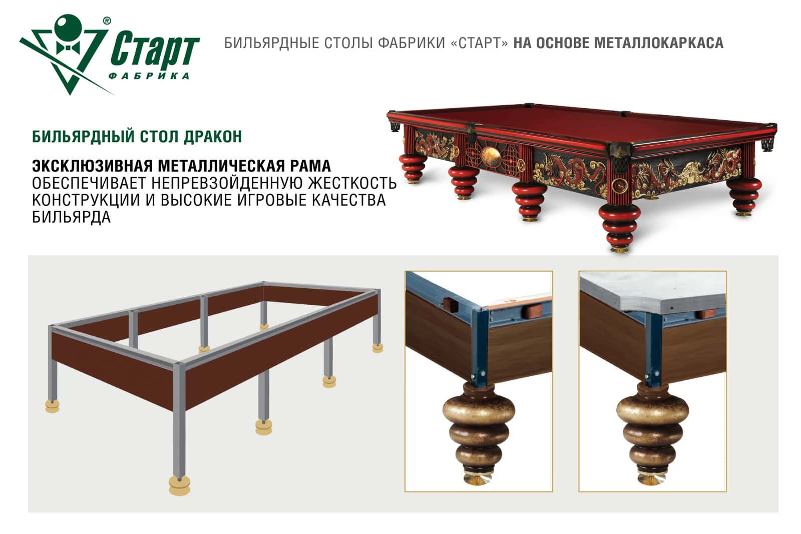 Бильярдный стол Дракон — Эксклюзивная серия 11