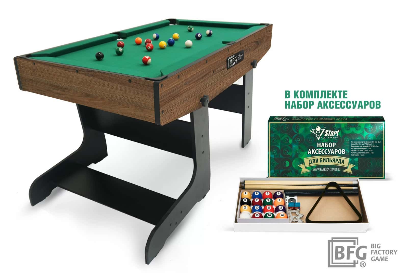Бильярдный стол BFG Compact Moby 4 (Аризона) — Игровая серия 8