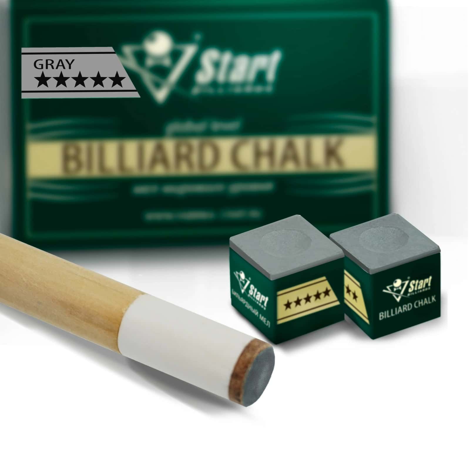 Мел Startbilliards 5 звезд серый (12шт) 3