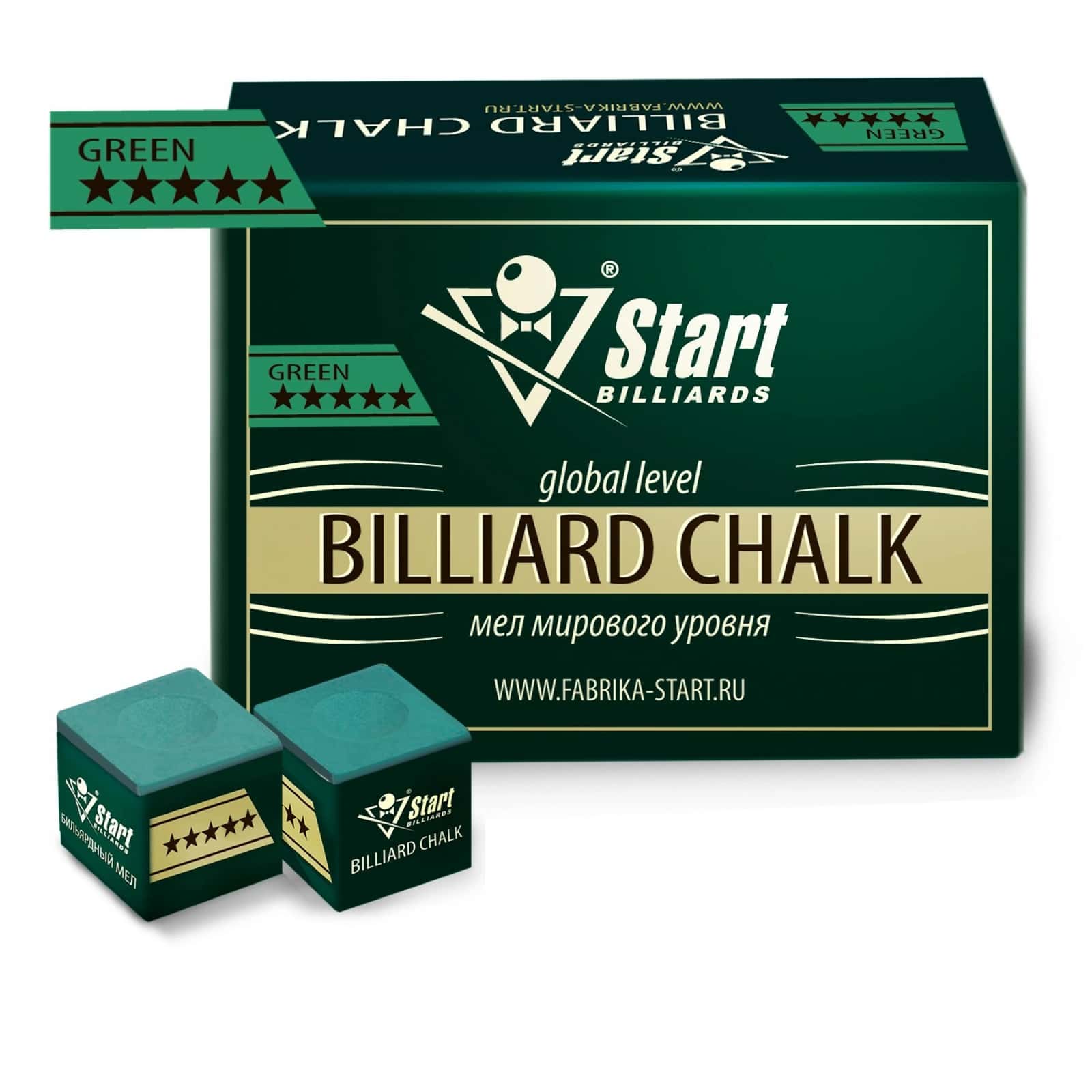 Мел Startbilliards 5 звезд зеленый (72шт) 1