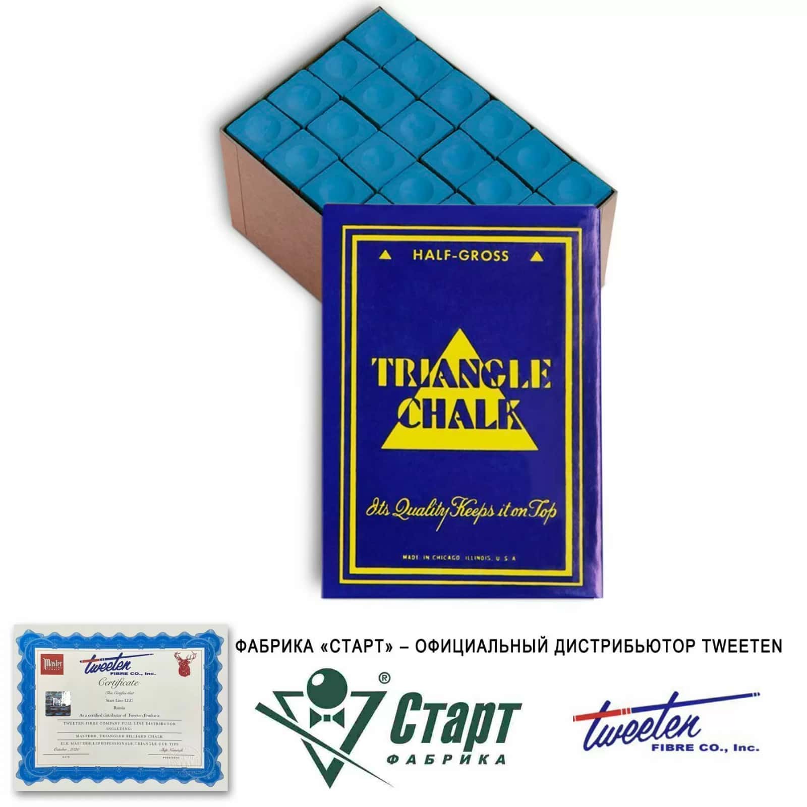 Мел Tweeten Triangle синий (72 шт) 2