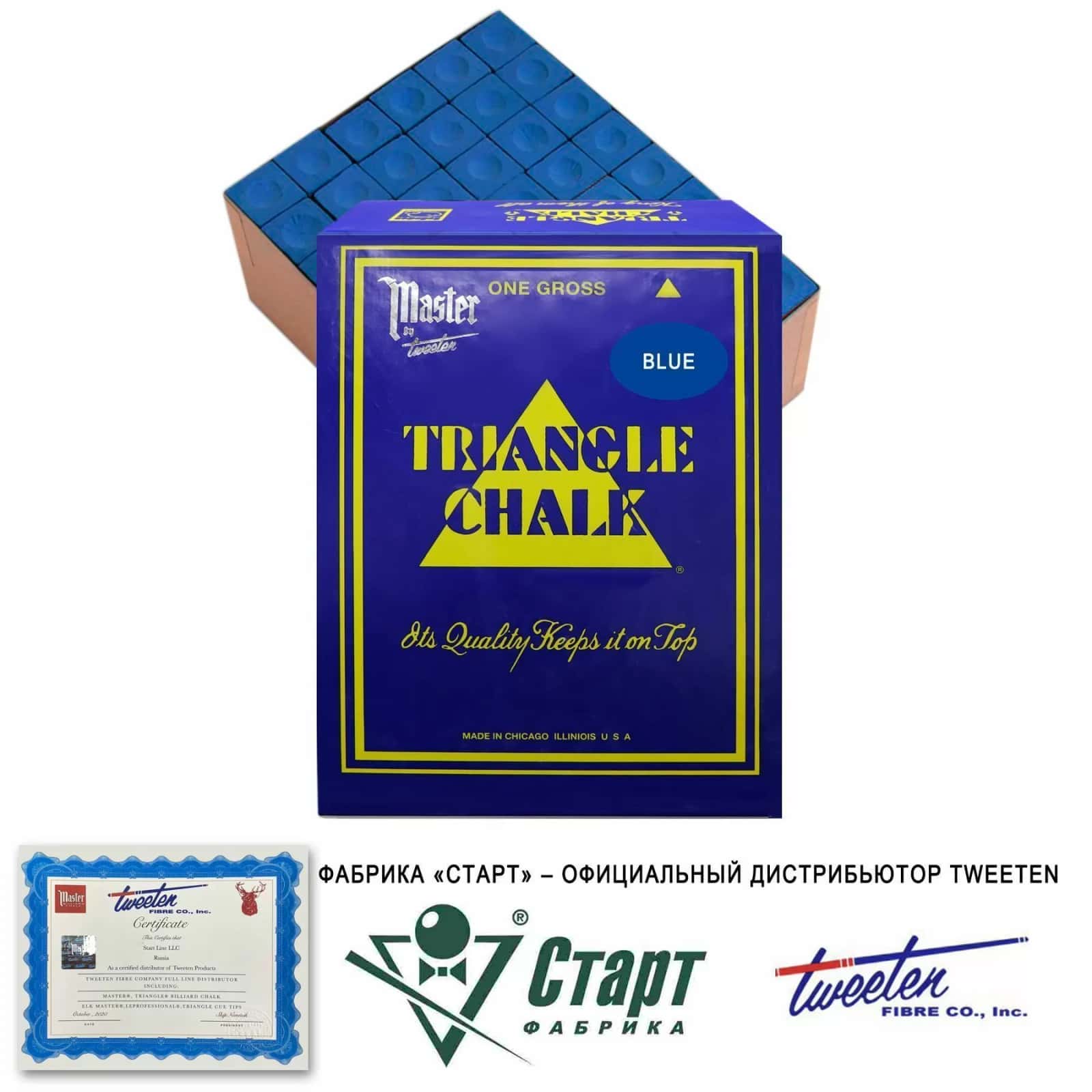Мел Tweeten Triangle синий (144 шт) 2