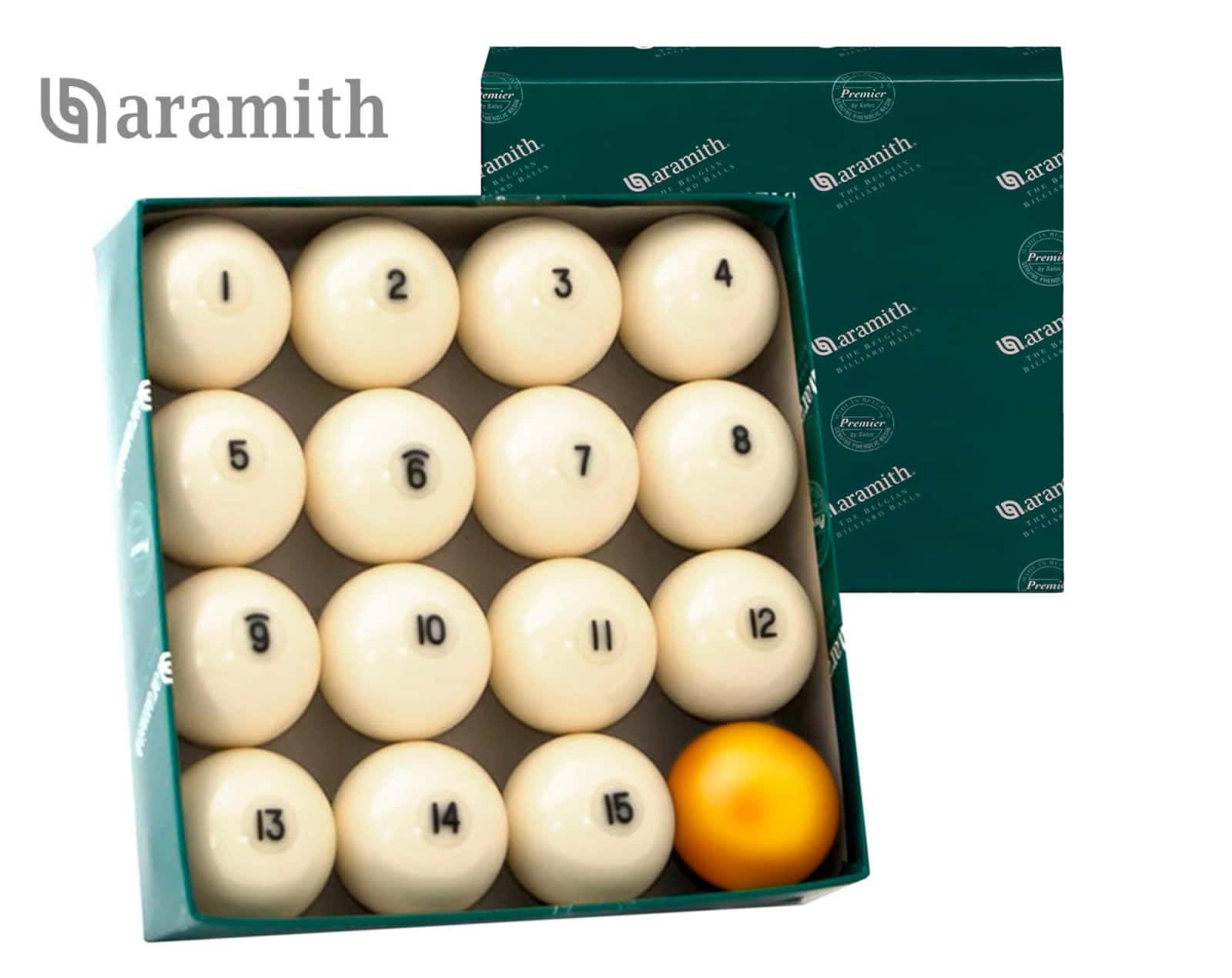 Шары Aramith Premier РП 68мм 70048680/1 (Жёлтый биток) 3
