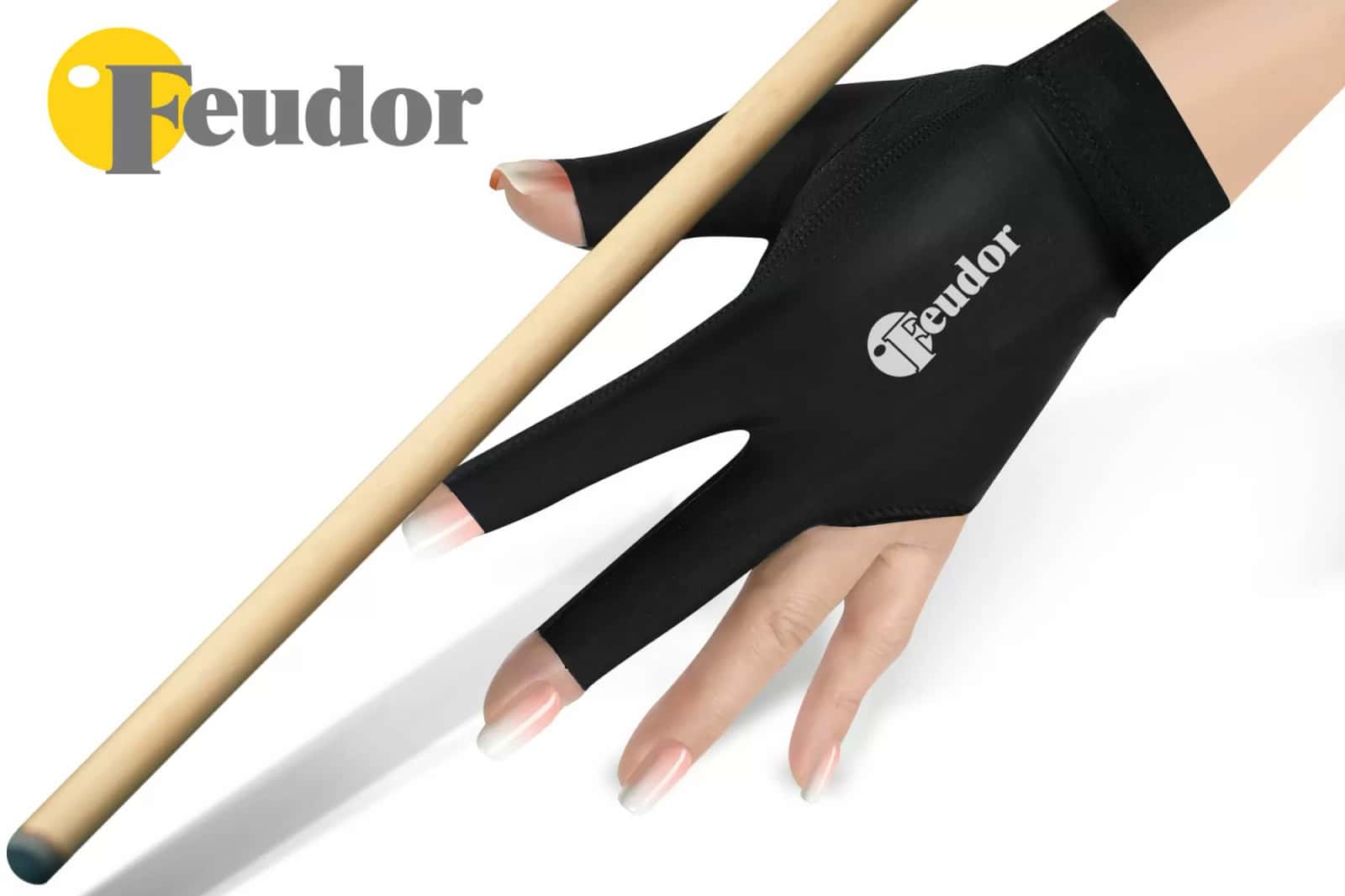 Перчатка-бильярдная Feudor Pro black Left S 3