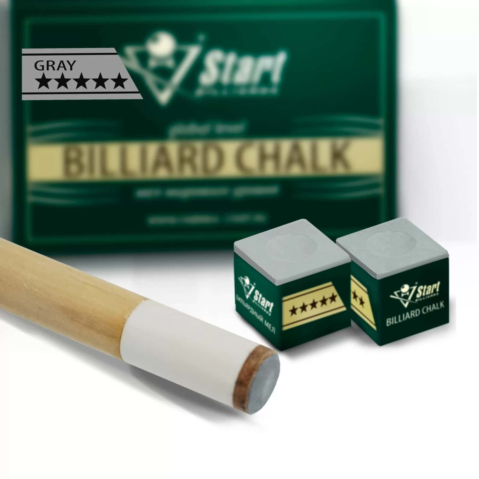 Мел Startbilliards 5 звезд серый (1шт) 2
