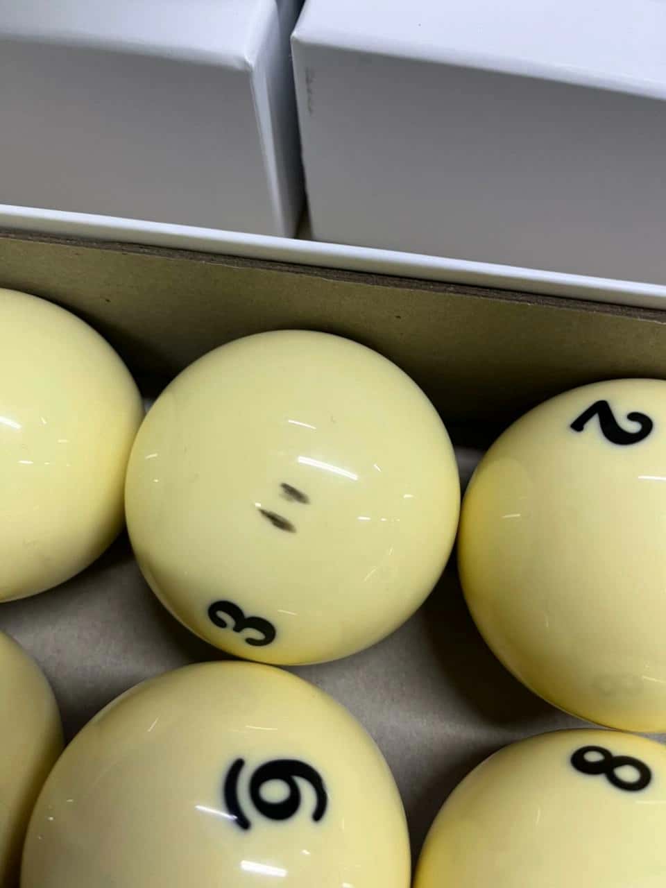 Шары Concept-Balls RP 67 мм Желтый биток с точками УЦЕНКА 4