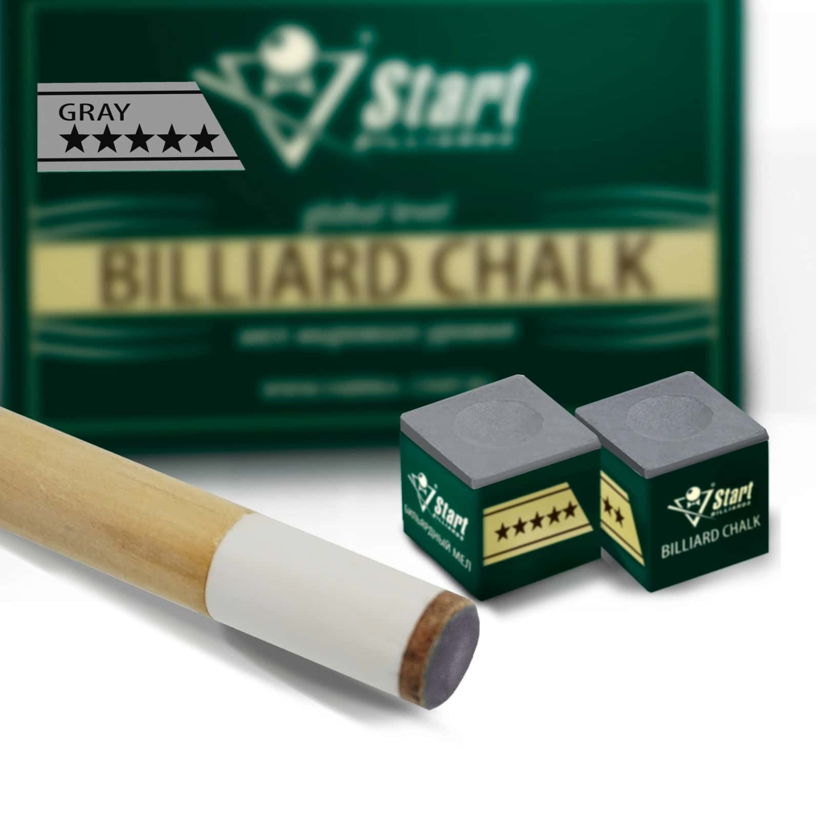 Мел Startbilliards 5 звезд серый (72шт) 3