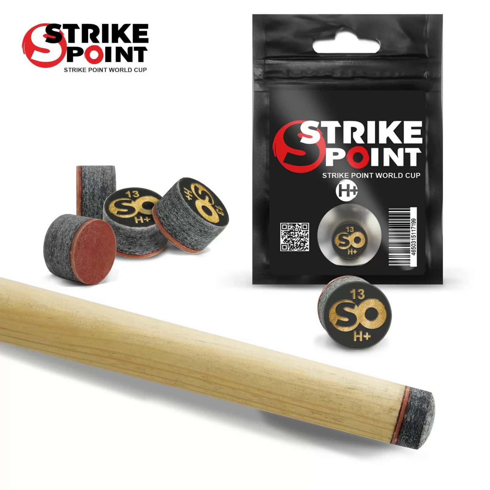 Наклейка для кия 13мм STRIKE POINT World CUP H+, с фиброй 4