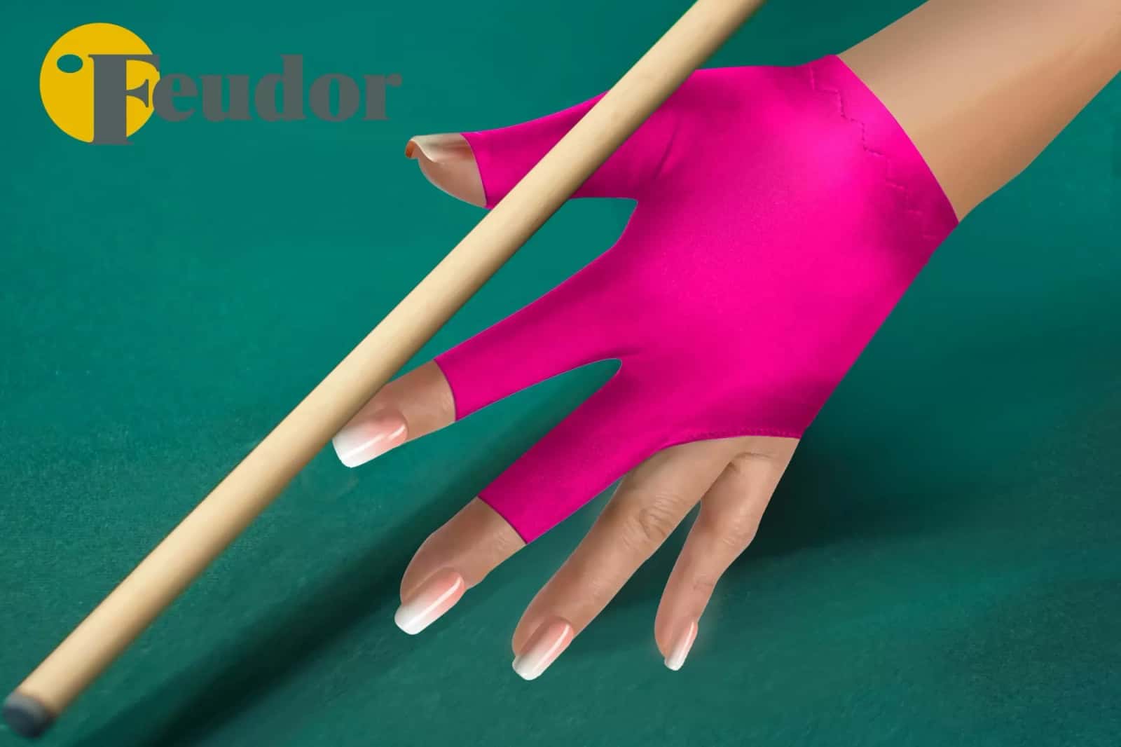 Перчатка-бильярдная Feudor Standard fuchsia S 3