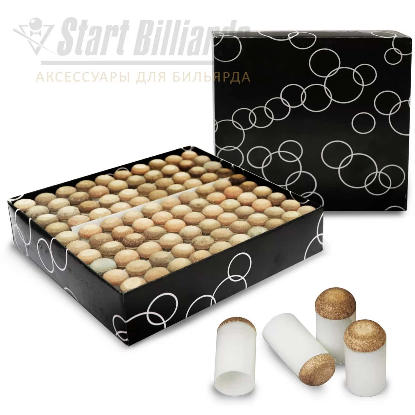 Колпачок для кия Push-On-Tips ø13мм Startbilliards SB061 (100 шт) 3