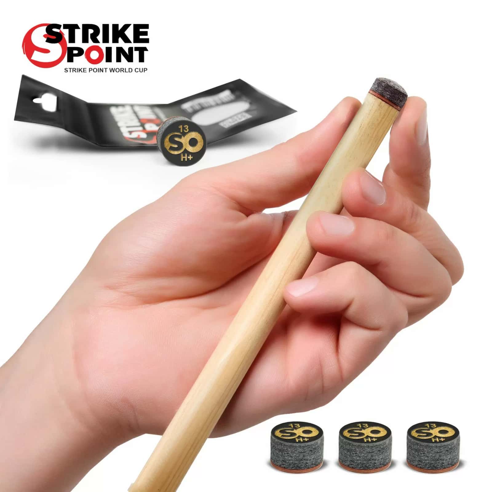 Наклейка для кия 13мм STRIKE POINT World CUP H+, с фиброй 5