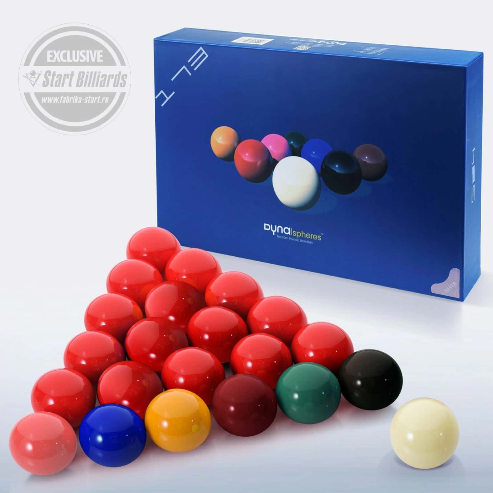 Шары Dynaspheres Silver Snooker 52,4 мм 1