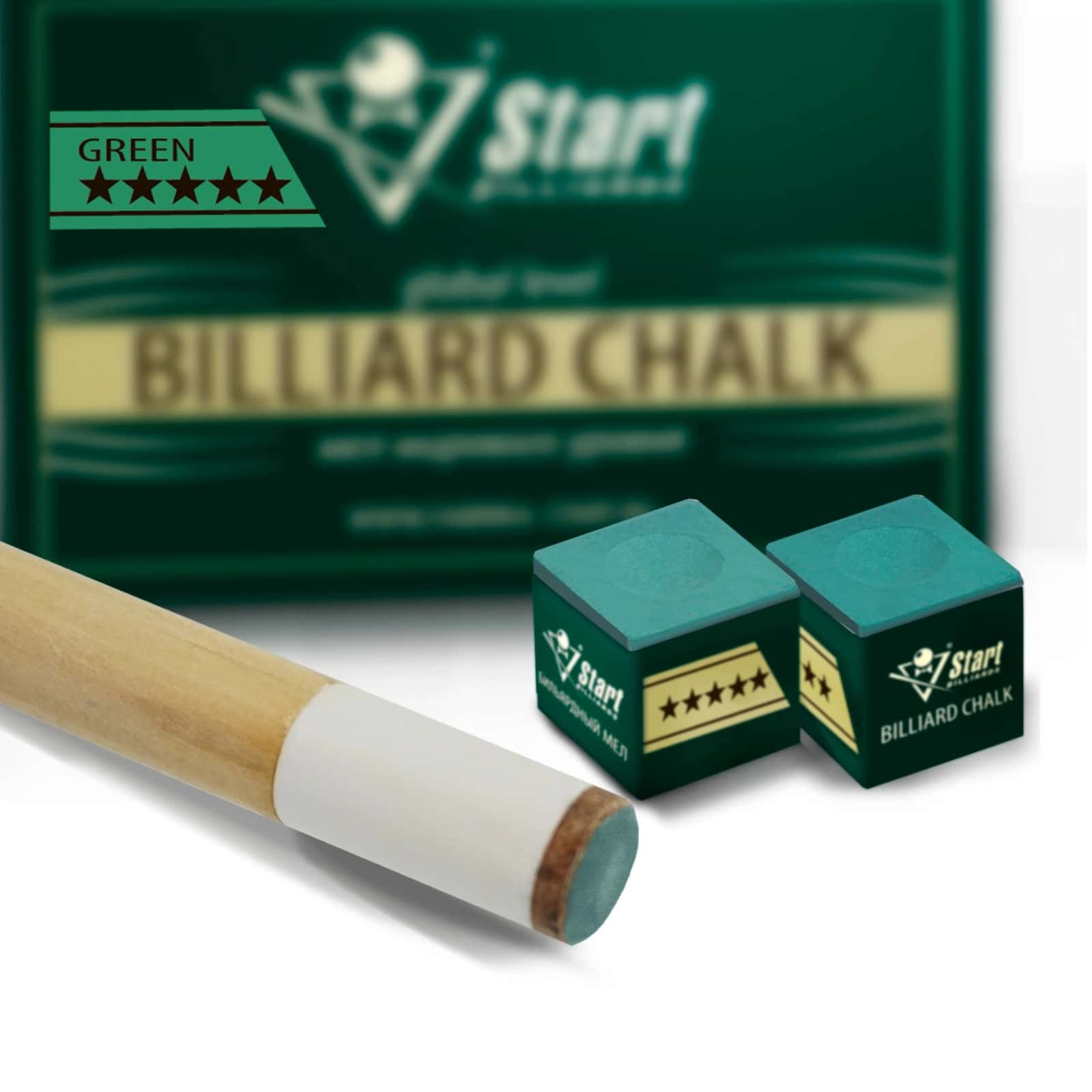 Мел Startbilliards 5 звезд зеленый (72шт) 3