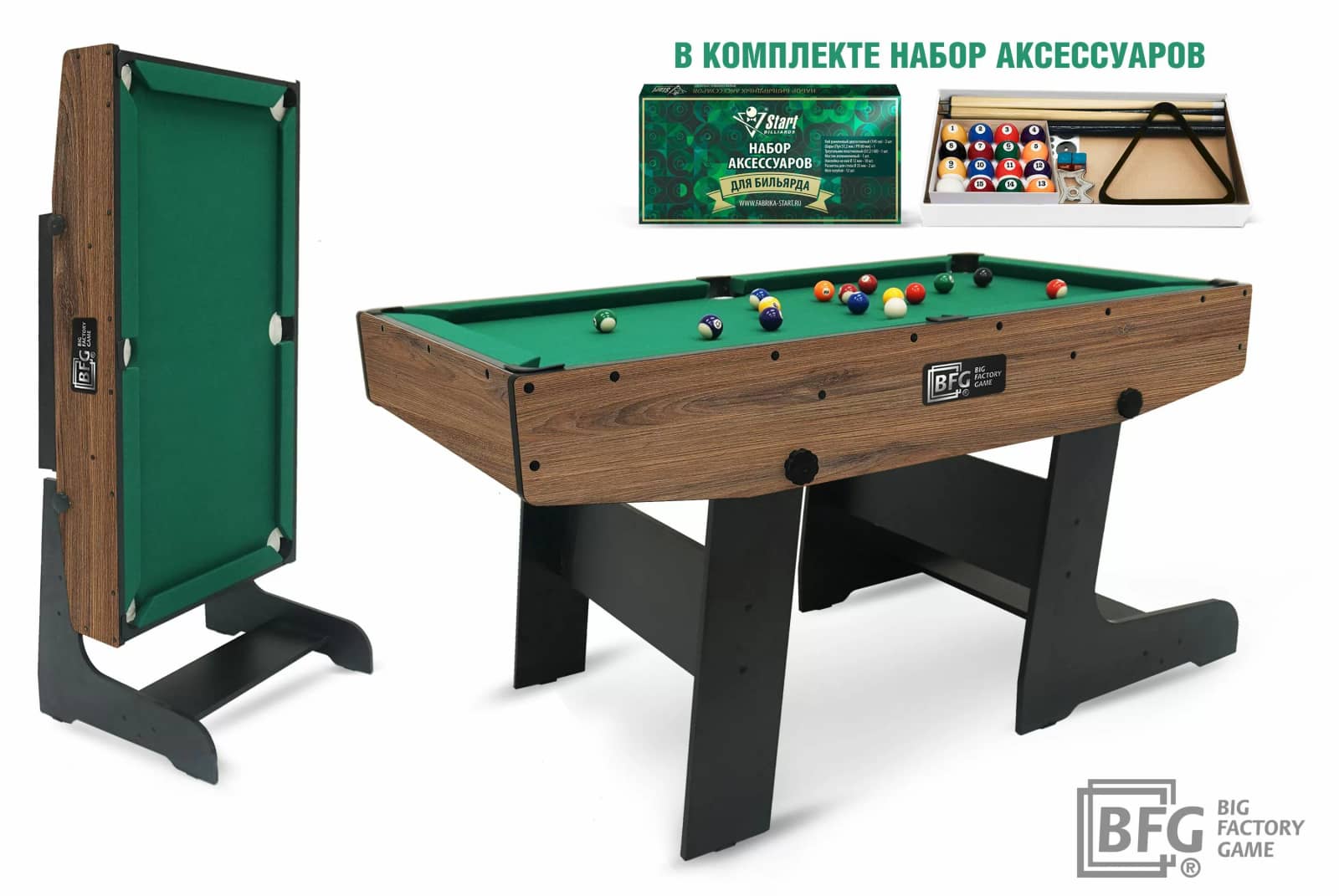 Бильярдный стол BFG Compact Moby 4 (Аризона) — Игровая серия
